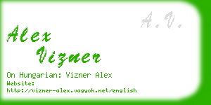 alex vizner business card